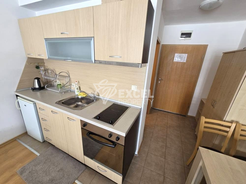 Обзаведено студио с тераса за продажба в хотелската част на Аспен голф, Разлог